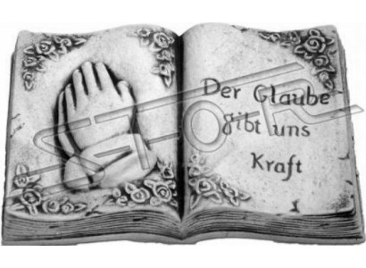 Grab Text Der Glaube gibt uns Kraft Grabschmuck Stein Dekoration