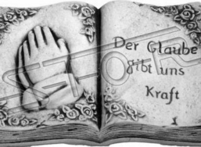 Grab Text Der Glaube gibt uns Kraft Grabschmuck Stein Dekoration
