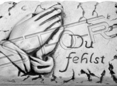 Grab Text Du Fehlst Grabschmuck Stein Dekoration Figur Statue Buch