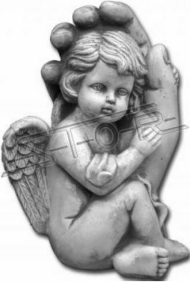 Grabengel Kreuz Grab Deko Grabschmuck Dekoration Klassisch Stein Statue