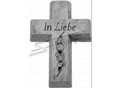 Grabengel Kreuz Grab Klassisch Deko Grabschmuck Stein Dekoration Statue