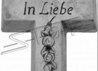 Grabengel Kreuz Grab Klassisch Deko Grabschmuck Stein Dekoration Statue