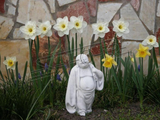 Happy Buddha Statue Figur Garten Figuren Statuen Skulptur Skulpturen