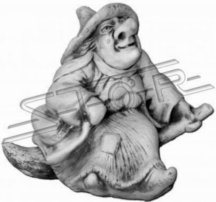 Hexe 26cm Skulptur Design Figur Statue Garten Figuren Statuen