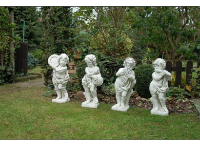 Junge 70cm Figur Statue Figuren Skulptur Statuen Weiß Garten Dekoration