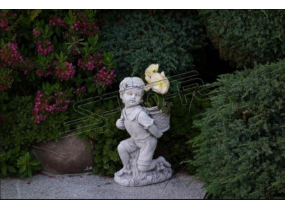 Junge Bub 40cm Figur Statue Figuren Skulptur Statuen Garten