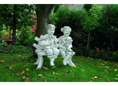 Junge Sitzende Figur Statue Figuren Dekorative Skulptur Statuen Garten