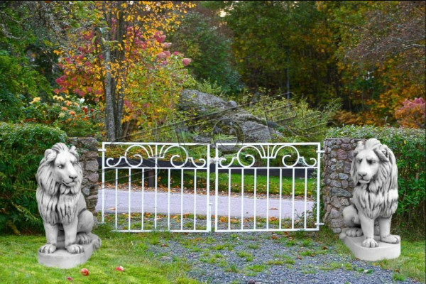 Löwe Gartenfigur Terrassen Garten Skulptur Figuren Dekor Skulpturen Statuen