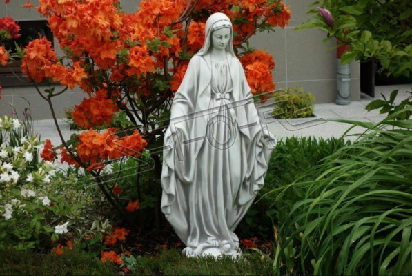 Mutter Jesus Maria Statue Grab Skulptur Heilige Figur Garten Deko 100cm