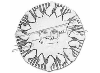 Relief Wand Steinplatte Sonne Bild Bilder Reliefe Dekoration Garten