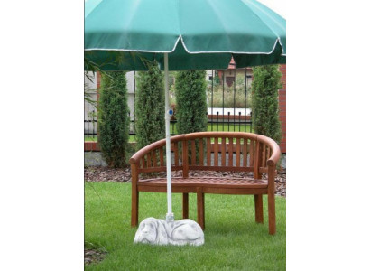 Schirmständer Sonnen Schirm Sockel Fuß Hund Figur Statue Garten