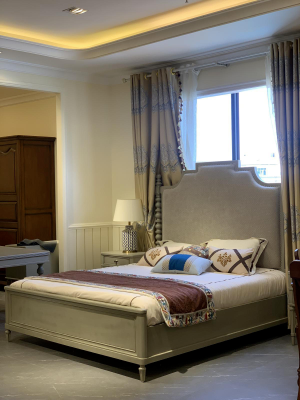 Bett Doppelbett Schlafzimmer Design Betten Moderne Polster Holz Textil Möbel Neu