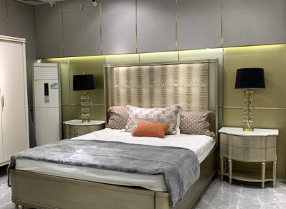 Bett Polster Design Luxus Doppel Betten Schlafzimmer Holz Crocco Stil Design Neu