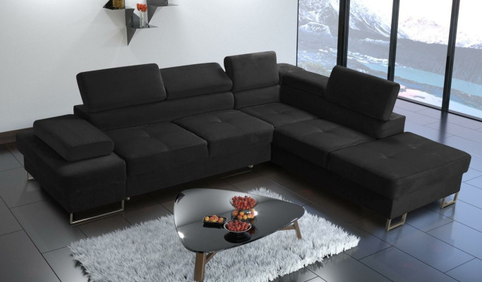 Ecksofa Polsterung Couch Textil Wohnzimmer L-Form Modern Gelb Design Sofas Neu