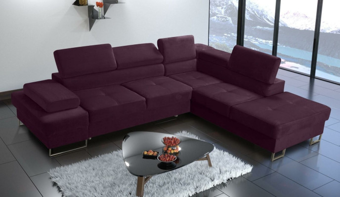 Ecksofa Polsterung Couch Textil Wohnzimmer L-Form Modern Gelb Design Sofas Neu