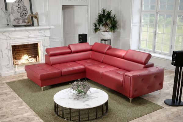 Design Ecksofa L-Form Couch Polsterung Luxus Wohnzimmer Soft Style Couchen Neu