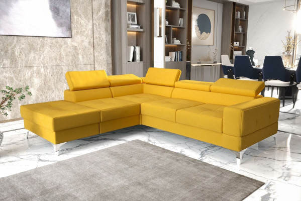 Ecksofa L-Form Sofa Wohnlandschaft Polster Multifunktion Design Modern Textil