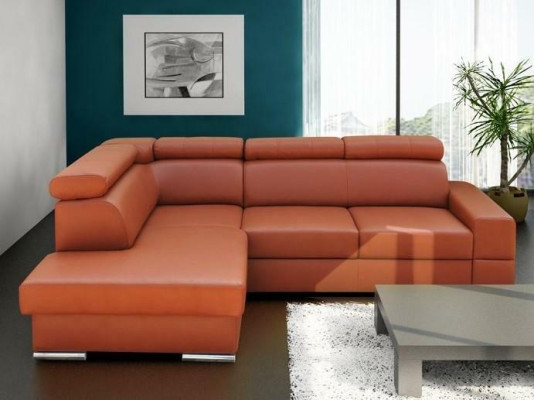 Hochwertiges Wohnzimmersofa Ecksofa L-Form Bett Funktion Textil Modern Couchen