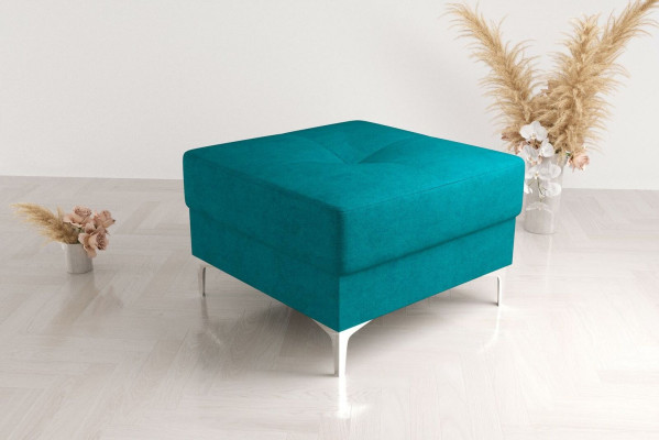 Hocker Textil Neu Modern Weiß Farbe Klein Design Stoff Fußhocker Pouffe Samt