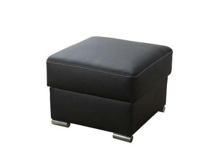 Moderner Hocker Bank gepolsterte Fußstütze Eckhocker in schwarz Ottomane Hocker