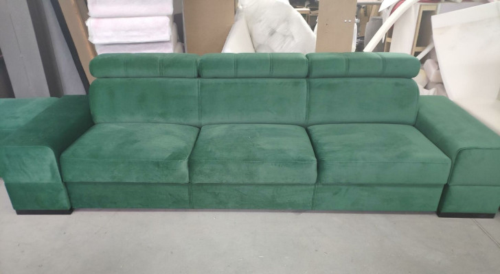 Design xxl Couchen Sofa 4 - Sitzer Couch Leder Polster Weiß Luxus Sofa Viersitz