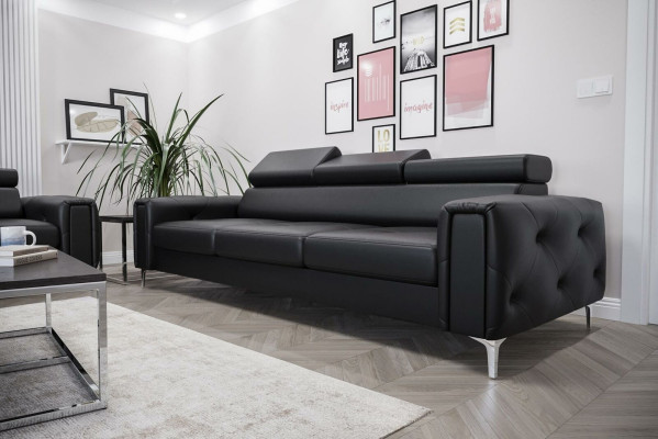 Sofa 3 Sitzer Textil leder Sofas Couch Polster Luxus Möbel Moderner Dreisitzer