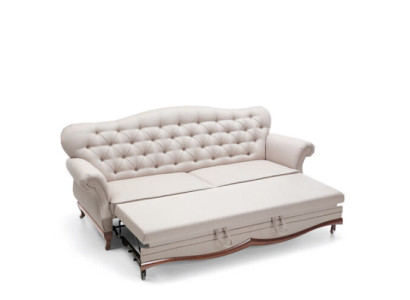Chesterfield Schlafsofa Sofa mit Bettfunktion Dreisitzer Couch Textil