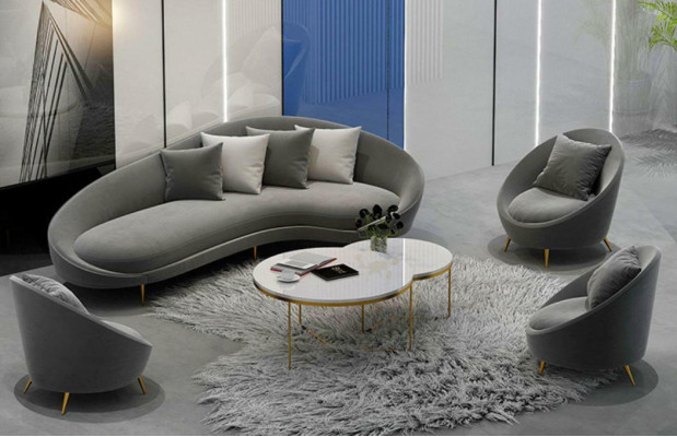 Ecksofa L-form Samt Sofa Wohnlandschaft Relax Sitz Design Couch Lounge Sofas