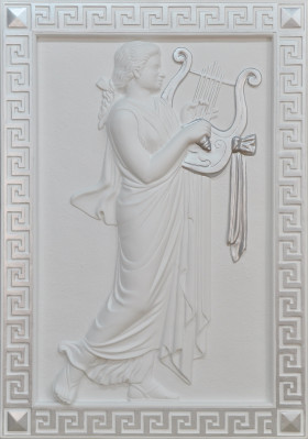 Musik Wandrelief Antik Stil Relief Wand Gemälde Antike Handarbeit Gott Bild Neu