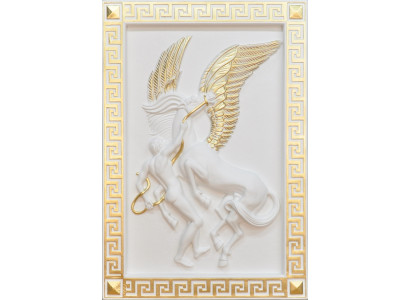 Pegasus Wandrelief Antik Stil Relief Wand Gemälde Antike Handarbeit Bild Pferd