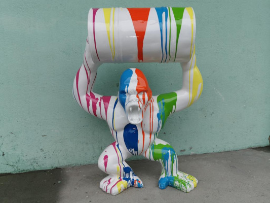 Designer Figur Statue Moderne Figuren Statuen Dekoration Deko Gorilla Garten Neu