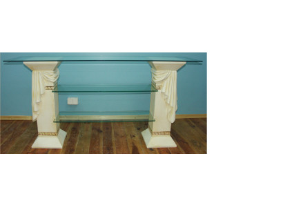 Design Vitrine Regal Glas Säule Schrank Vitrinen Regale Schrank Wohnzimmer 1856