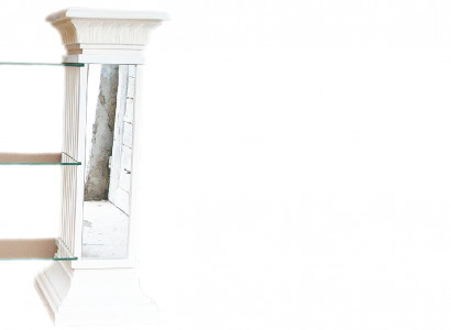 Design Regal XXL Vitrine Säule Vase Decovase Spiegel Dekoration Deco 1838 Neu