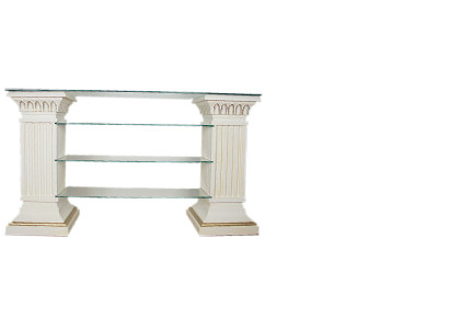 Design Vitrine Regal Glas Säule Vitrinen Regale TV Schrank Wohnzimmer 1871 Neu