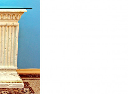 Design Vitrine Regal Glas Säule Vitrinen Regale TV Schrank Wohnzimmer 1872 Neu