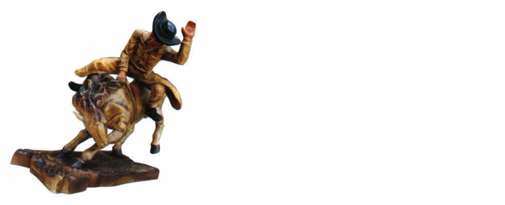 Design Cowboy Rodeo Pferd Figur Statue Skulptur Figuren Skulpturen Deko 5641