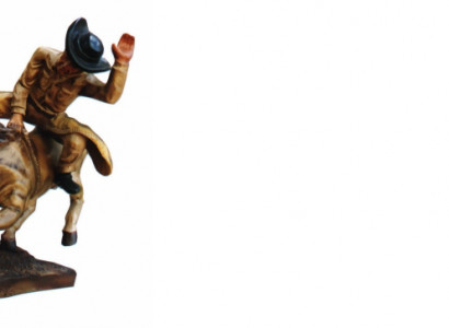 Design Cowboy Rodeo Pferd Figur Statue Skulptur Figuren Skulpturen Deko 5641