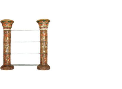 Regal Glas Vitrine Ägyptische Regale Vitrinen XXL Säulen 180cm Säule Ägypten Neu