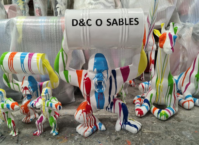 Designer Figur Statue Moderne Figuren Statuen Dekoration Deko Gorilla Garten Neu