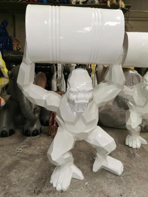 Statuen Dekoration Deko Gorilla Garten Neu Designer Figur Statue Moderne Figuren