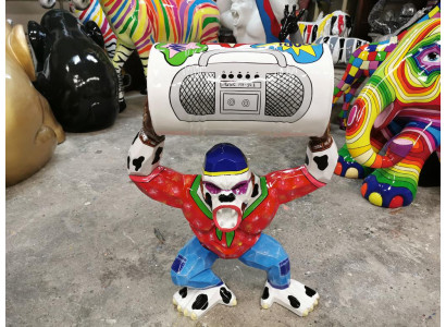 Statuen Dekoration Deko Gorilla Garten Neu Designer Figur Statue Moderne Figuren