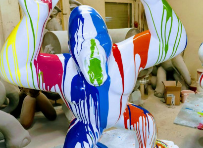 Statuen Dekoration Deko Gorilla Garten Neu Designer Figur Statue Moderne Figuren