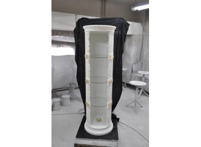 Vitrine Bar Eck Regal Glas Amphore Vase Bodenfase Säule Schrank Vitrinen Regale