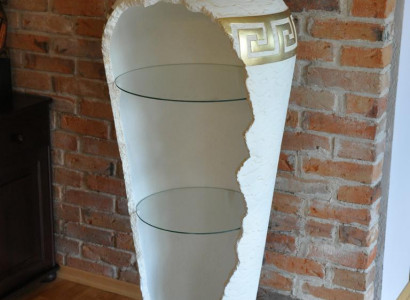 xxl Medusa Antik Stil Vitrine Bar Boden Vase Schrank Vintrinen Säule 153cm Neu