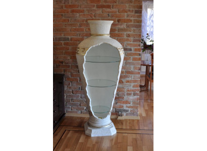 Vitrine Bar Eck Regal Glas Amphore Vase Bodenfase Schrank Vitrinen Schrank Lampe