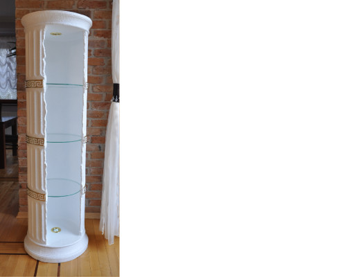 Design Vitrine Regal Glas Säule Bar Vitrinen Regale Schrank Wohnzimmer 1882 Neu