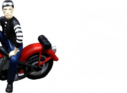 Design Motorradfahrer Figur Statue Skulptur Figuren Skulpturen Dekoration 5687