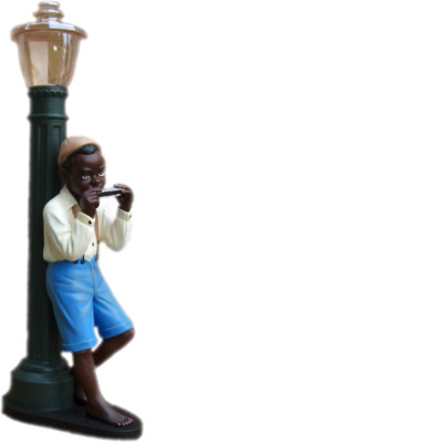 Design Junge mit Mundharmonika Figur Statue Skulptur Figuren Skulpturen 7078 Neu