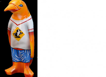 Design Luxus XXL 67cm Figur Skulptur Handarbeit Pinguin Tier Skulpturen Figuren