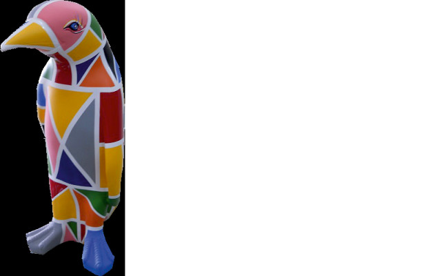 Design Luxus Figur Skulptur Handarbeit XXL 67cm Pinguin Tier Skulpturen Figuren